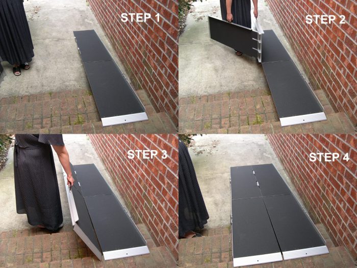 8' Trifold Aluminum Portable ramp - Image 2