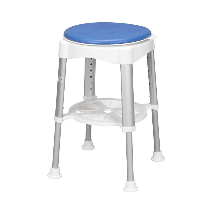 Shower Stool with Padded Rotating Seat
